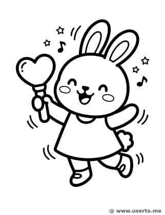 해피 토끼 응원봉 댄스