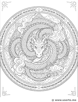 고대 용 비늘 모자이크