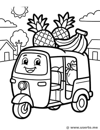 El Tuk-Tuk de las Frutas Sonrientes