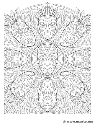 Mandala de Máscaras Protectoras