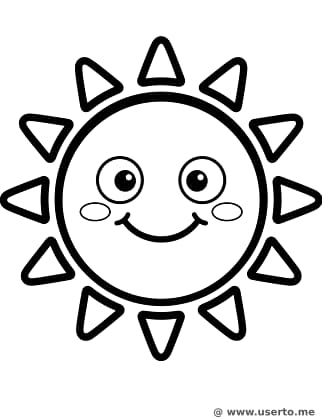 Die fröhlich lachende Sonne