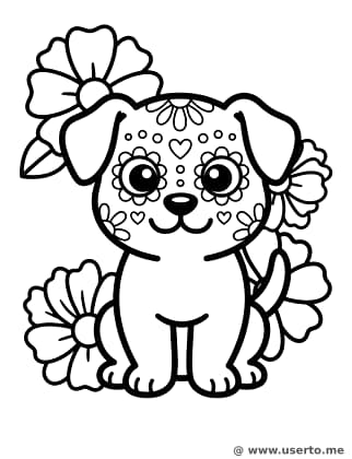 Un perrito Calavera muy amigable