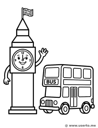 Reloj Big Ben Saludando