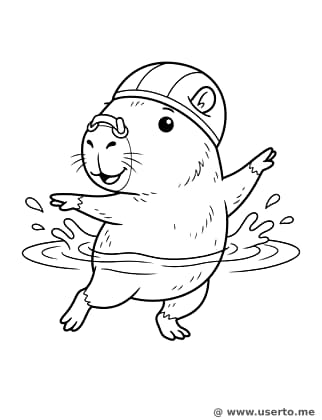 Nado sincronizado da capivara