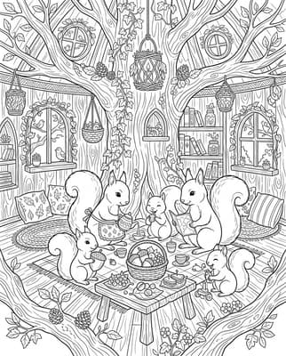 Squirrel Treehouse Picnic