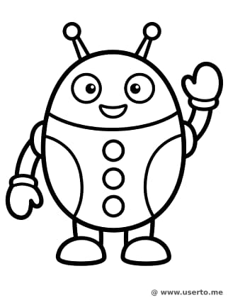 Freundlicher Roboter-Gruß