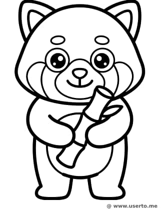 Roter Pandas Bambus-Snack