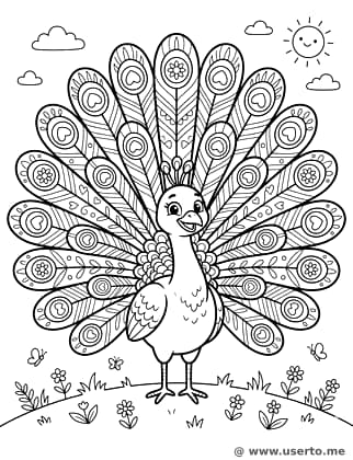 A dança das penas do pavão