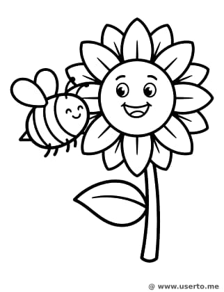 Bouncing Bee and Sunflowers