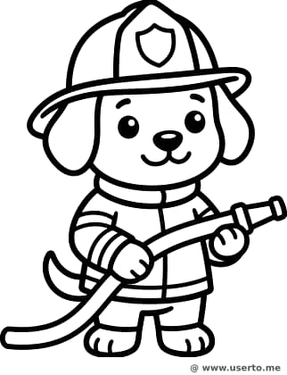 Brave Firefighter Puppy