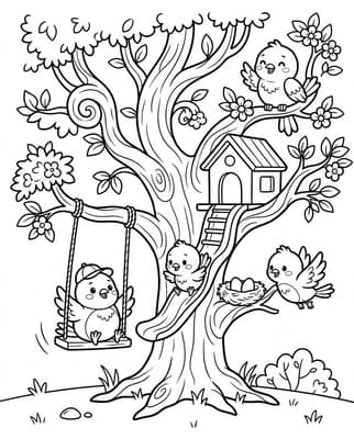 Tree and Little Birds