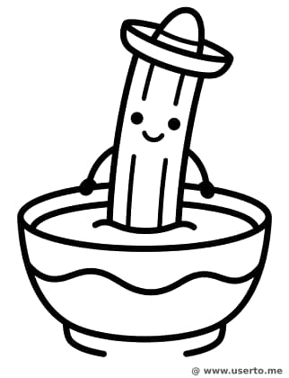 Mergulho de Chocolate do Churro