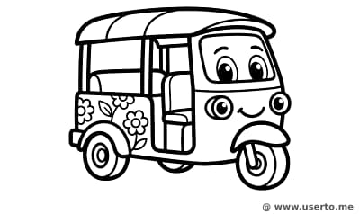 Tuk-Tuk Tailandês Feliz