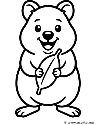 La hora de la merienda de la quokka sonriente