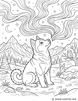 Arktische Auroranacht