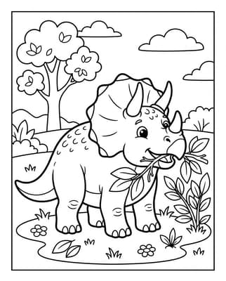 풀 먹는 트리케라톱스