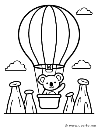 El viaje en globo del koala en Capadocia
