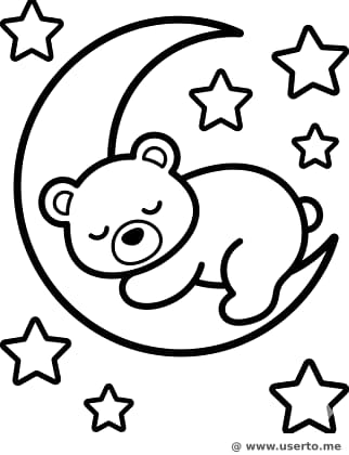 Mondschein-Schläfchen des schläfrigen Bärenjungen