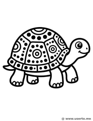 Australisches Punktkunst-Schildkrötenmuster
