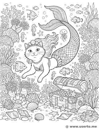 Mermaid Cat's Coral Palace