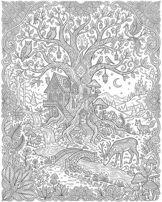 신비로운 숲속 풍경