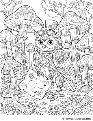 El Búho Explorador Steampunk