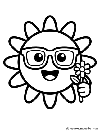 Cool Sun with a Flower