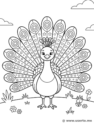 El Pavo Real Orgulloso de sus Diseños