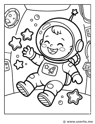 O Lanche de Estrelas do Bebê Astronauta