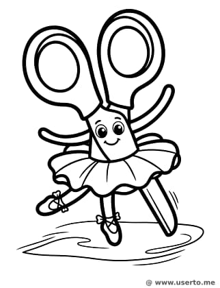 발레리나 가위의 종이 무대