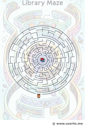 The Black Hole Library Maze