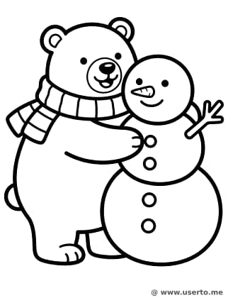 Der Schneemann-Freund des Eisbären