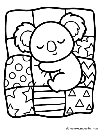 La manta de retazos del koala dormilón