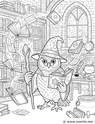 부엉이 마법사의 마법 도서관