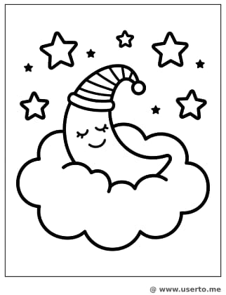 졸린 달님과 별님들