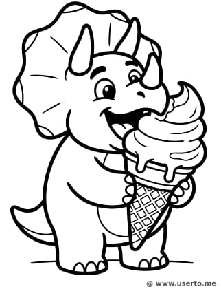 아이스크림 먹는 트리케라톱스