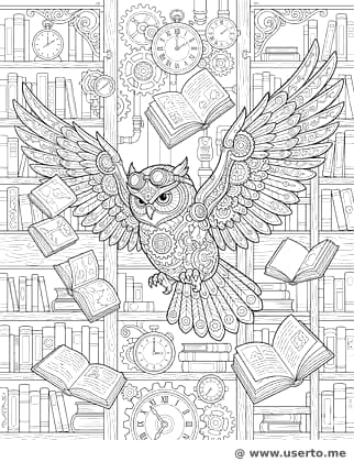 Der Uhrenturm-Eulen-Bibliothekar
