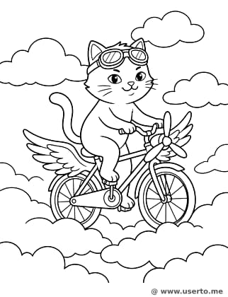 Himmelhohes Propeller-Fahrrad