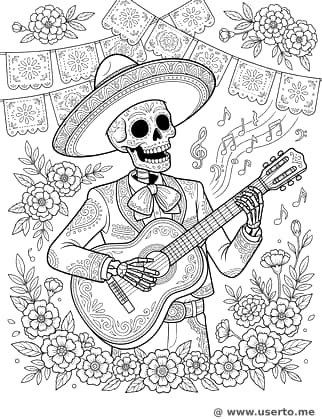 O Show de Festa do Esqueleto Mariachi