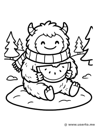 Baby Yeti's Snowy Picnic