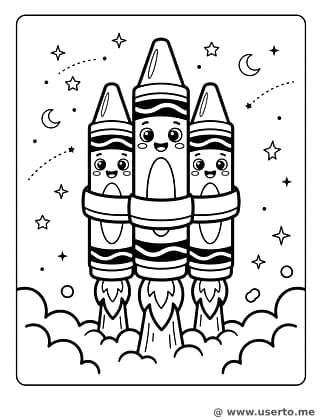 달나라로 가는 크레파스 로켓