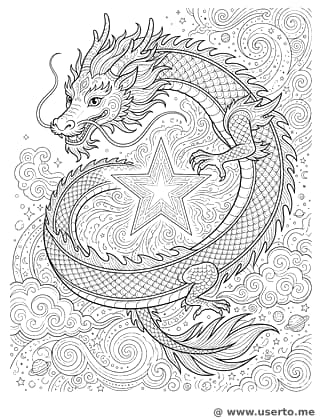 Himmlischer Drache des Nebels