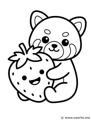 O Abraço de Morango do Panda Vermelho