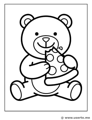 Bear's Yummy Pizza Slice