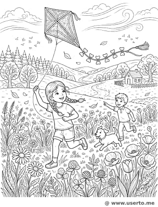 Drachenabenteuer an einem windigen Tag