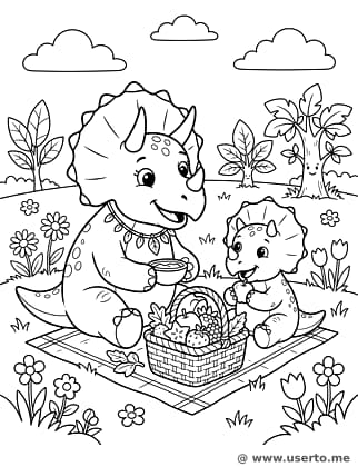 Triceratops Meadow Picnic