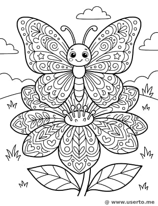 Symmetrical Butterfly Bloom