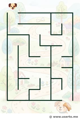 강아지의 뼈다귀 찾기 길