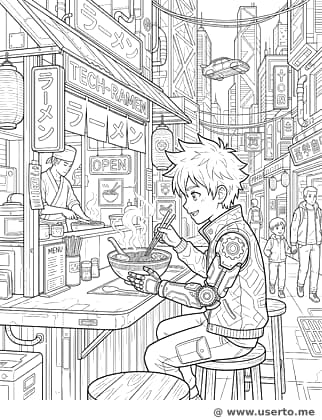 Merienda Callejera Cyberpunk