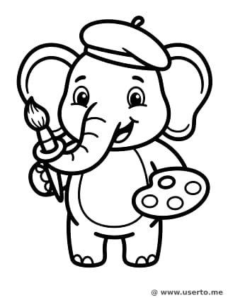 Elephant Artist Friend